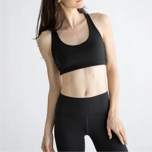 Montiel Women's Black Sports Bras, Made in California